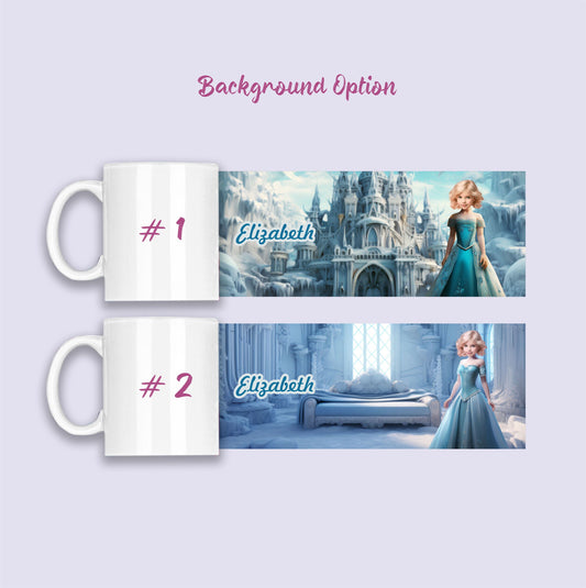 Customized Photo Mug Cup Princesses Frozen, Kids Girl Christmas Mug - Custamazegifts.com 