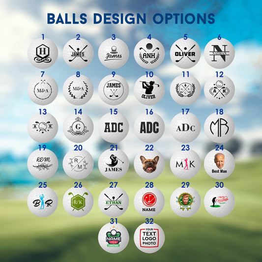 Personalized Golf Balls Set with Custom Golf Towels, Gift for Golfer - Custamazegifts.com 