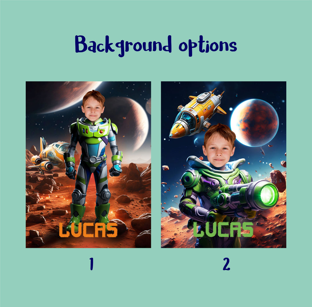 Toy Story Custom Poster Buzz Lightyear Kids Digital Portrait - Custamazegifts.com 