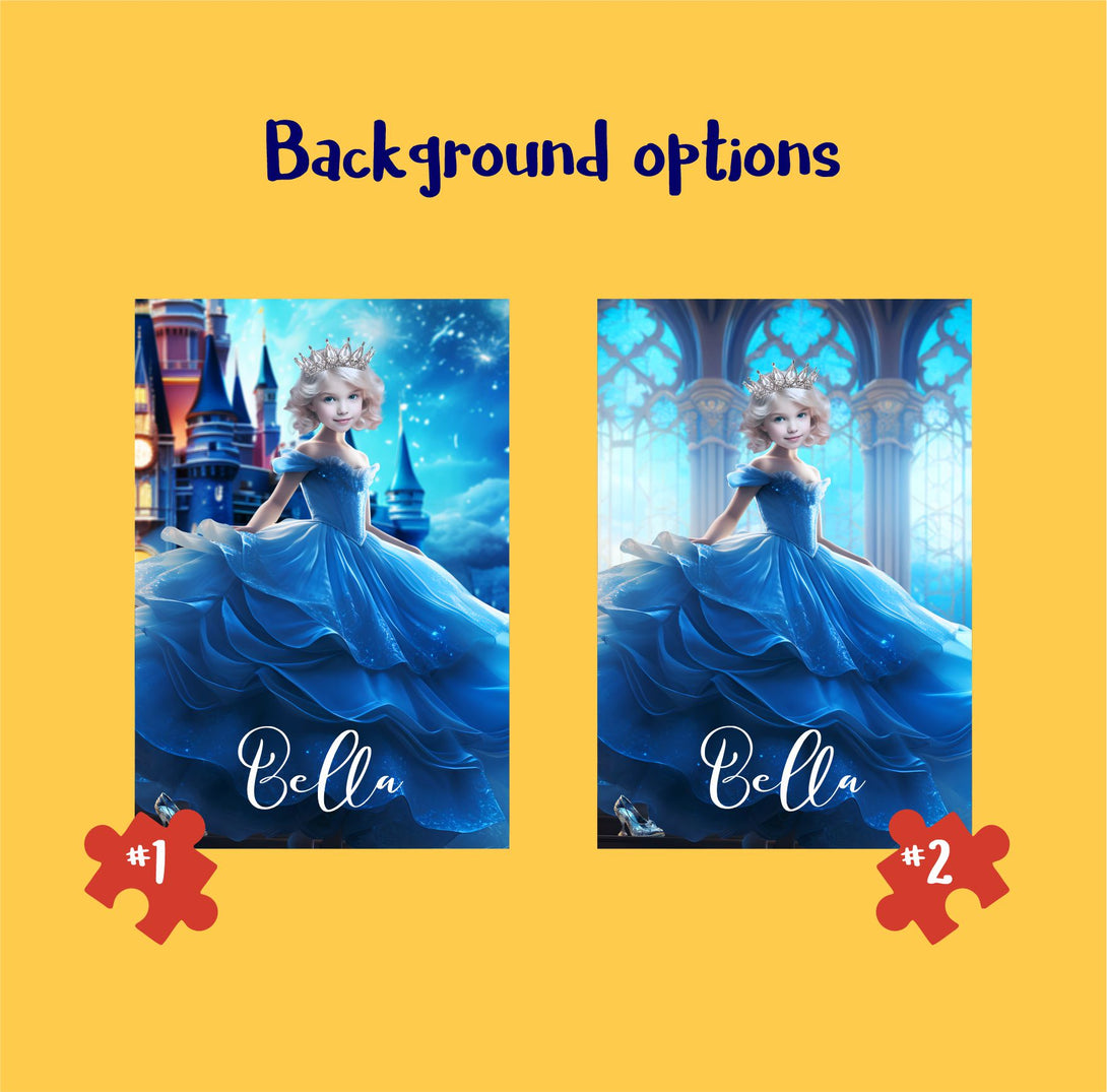 Cinderella Princess Custom Kids Puzzle for Gift, Portrait Puzzle From Photo - Custamazegifts.com 