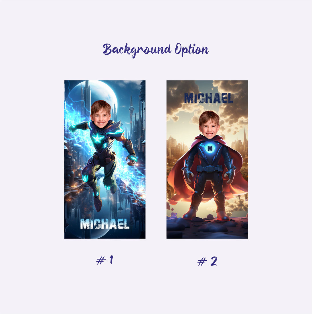 Custom Super Hero Boy Photo Towel, Superhero Kids Bath Towel - Custamazegifts.com 