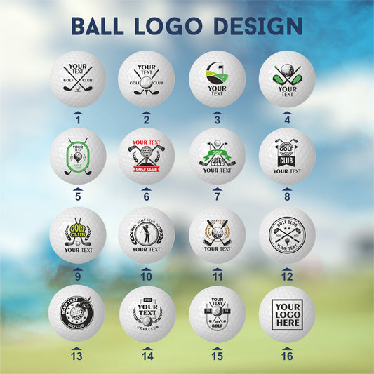 Personalized Golf Clubs Logo Set of Balls and Tees, Custom Corporate Golf Event Gifts