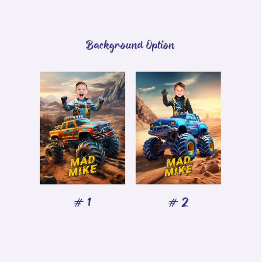 Monster Truck Boys Room Blanket, Personalized Gifts for Kids - Custamazegifts.com 