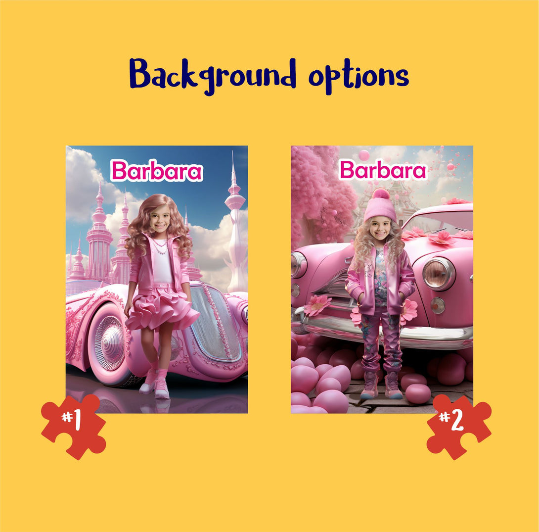 Barbie Doll Personalized Photo Puzzle, Custom Gift - Custamazegifts.com 