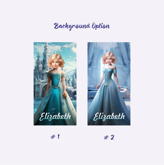 Personalized Kids Photo Towel Frozen, Princess Elsa Name Gift - Custamazegifts.com 