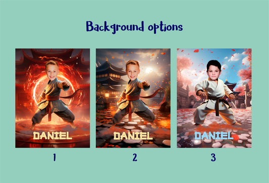 Custom Photo Poster Karate Gifts, KarateThrow Sift for Kid Boy - Custamazegifts.com 