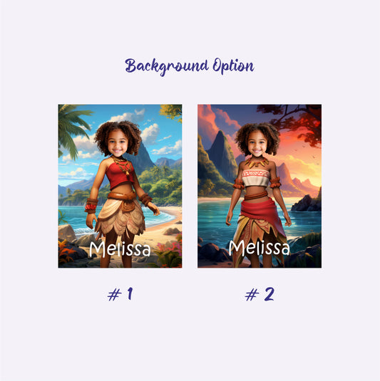 Custom Moana Blanket for Girls, Princess Inspired Birthday Gift - Custamazegifts.com 