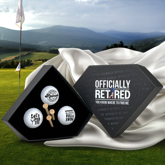 Golf Balls Set of 3, Retirement Gifts for Him - Custamazegifts.com 