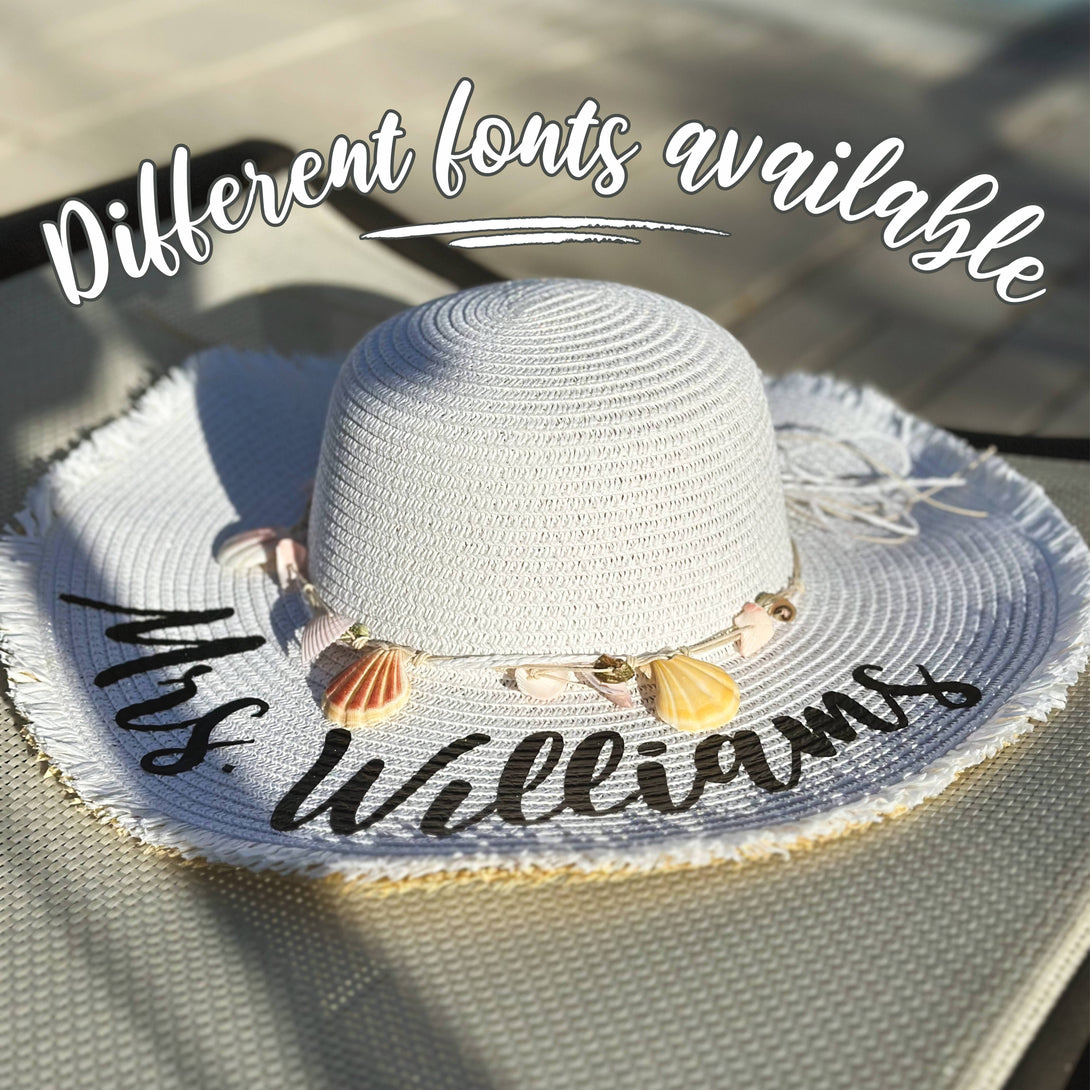 Custom Beach Hat, Floppy Beach Hats Bachelorette Party Gifts - Custamazegifts.com 