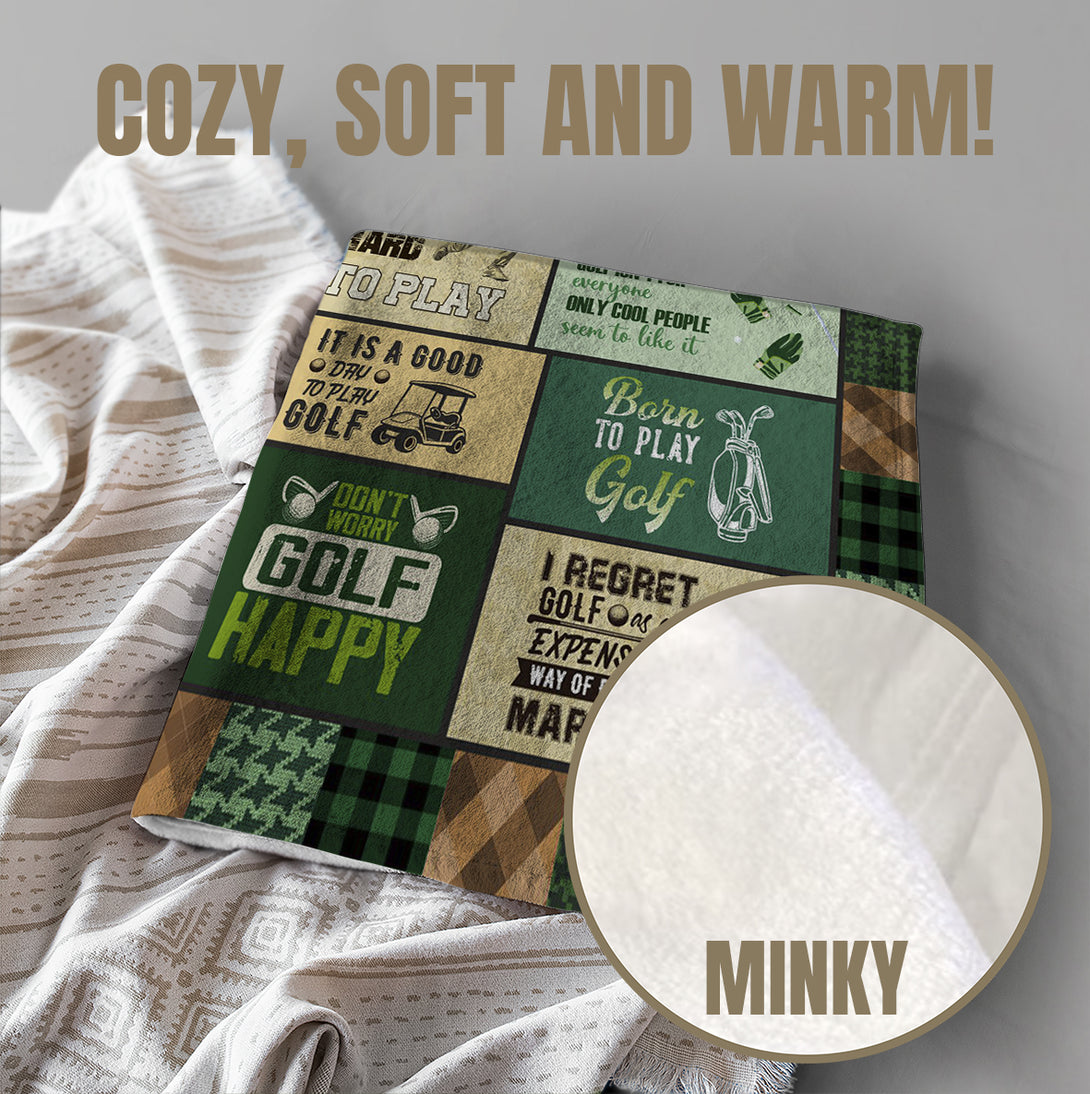 Golf Throw Blanket, Golf Gifts for Men, Retirement Gift - Custamazegifts.com 