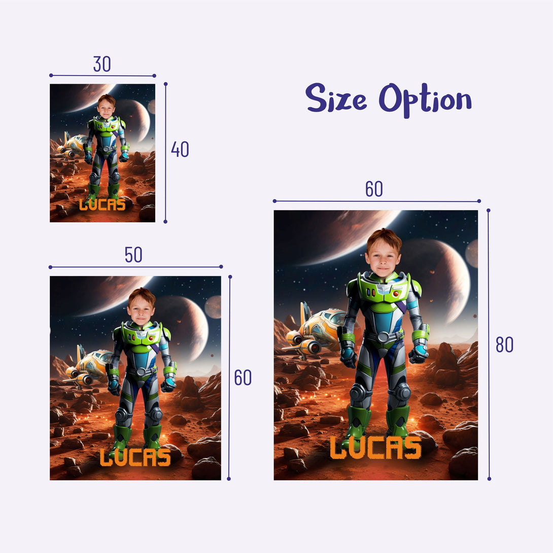 Boys Photo Blanket Buzz Lightyear, Bed Room Kidsroom Blanket - Custamazegifts.com 