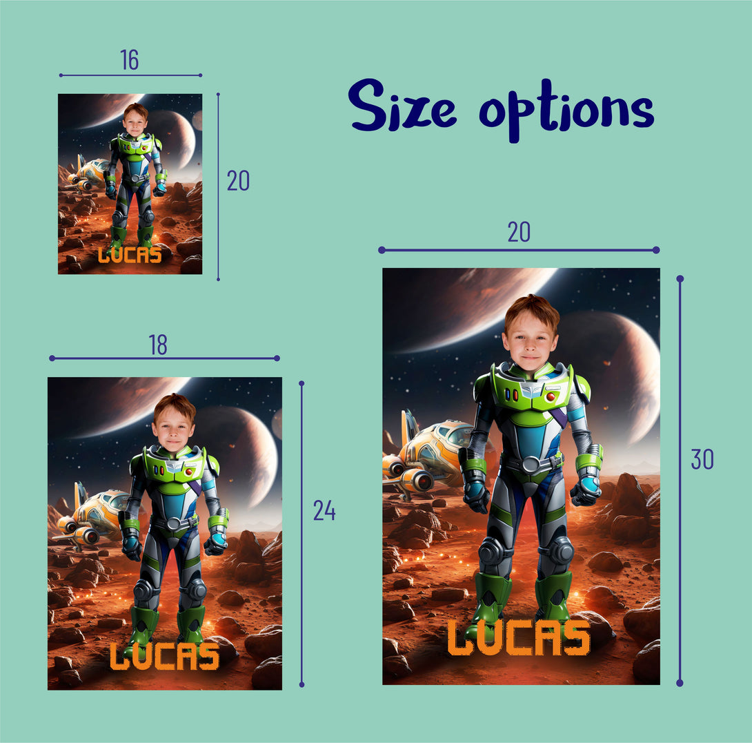 Toy Story Custom Poster Buzz Lightyear Kids Digital Portrait - Custamazegifts.com 