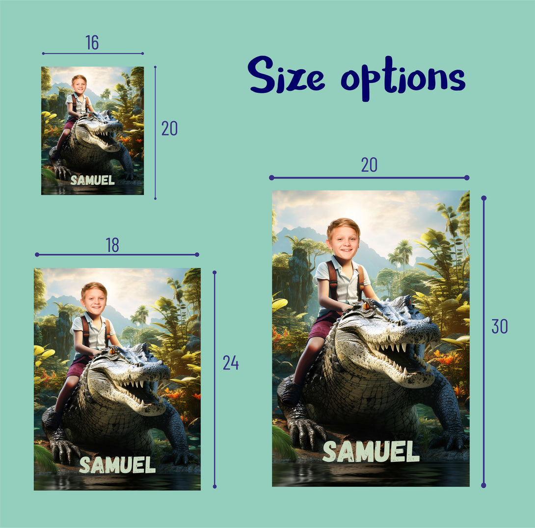 Custom Prints Kids Poster Digital Photo Crocodile Lover Boys Gift - Custamazegifts.com 