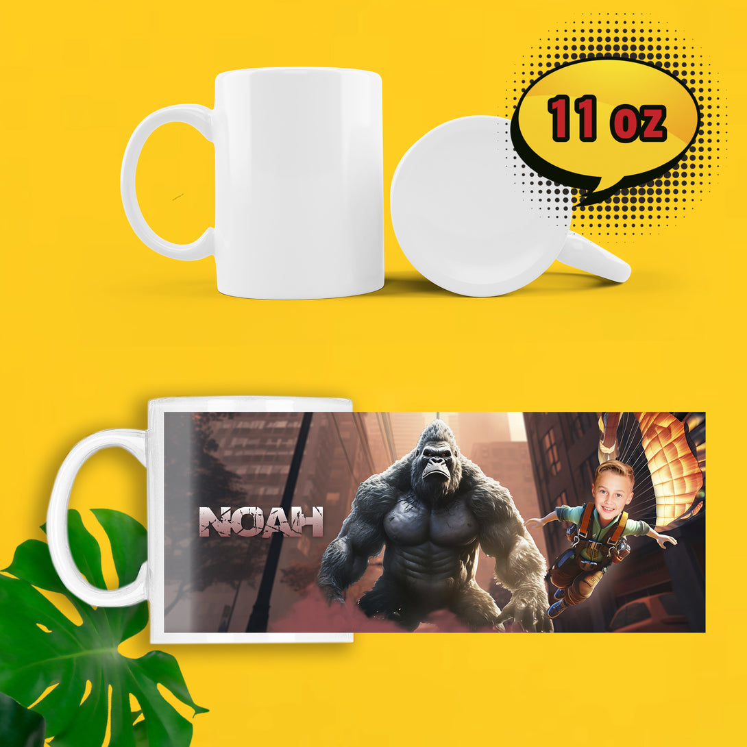 Picture Printed Mug King Kong, Gifts for Him Boy - Custamazegifts.com 