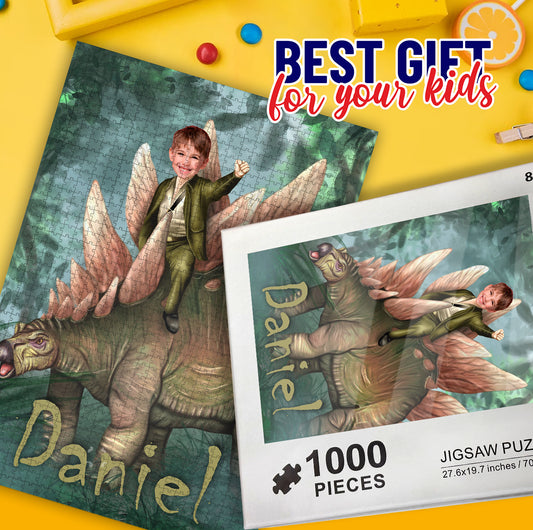 Custom Dino Jigsaw Picture Puzzles for Boys - Custamazegifts.com 