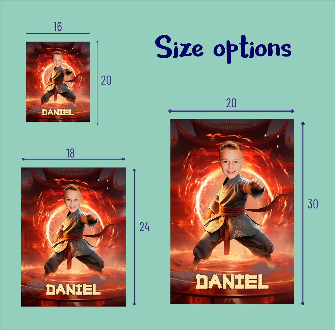 Custom Photo Poster Karate Gifts, KarateThrow Sift for Kid Boy - Custamazegifts.com 