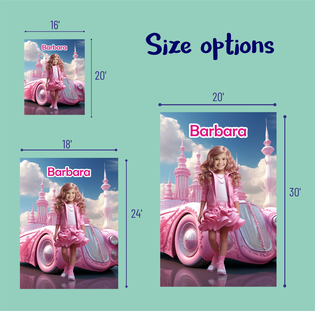 Personalized Barbie Girl Poster, Barbie Custom Photo Gift - Custamazegifts.com 