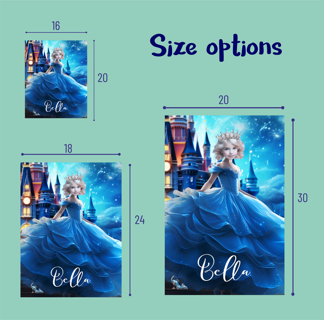 Cinderella Princess Poster Digital Photo, Magic Kingdom Custom Portrait - Custamazegifts.com 