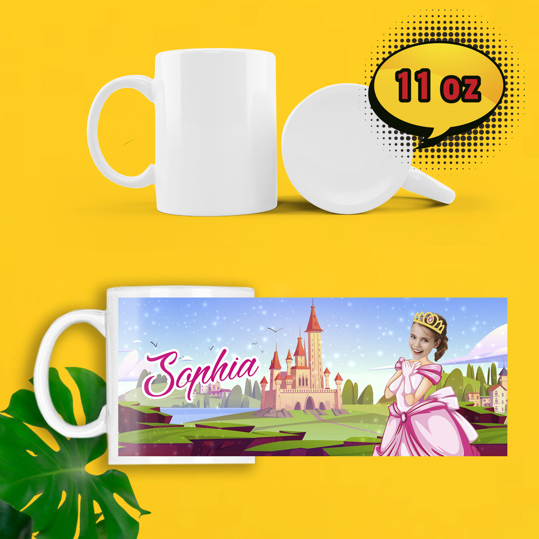 Customized Princess Photo Gift Mug, Personalized Girl Mug - Custamazegifts.com 