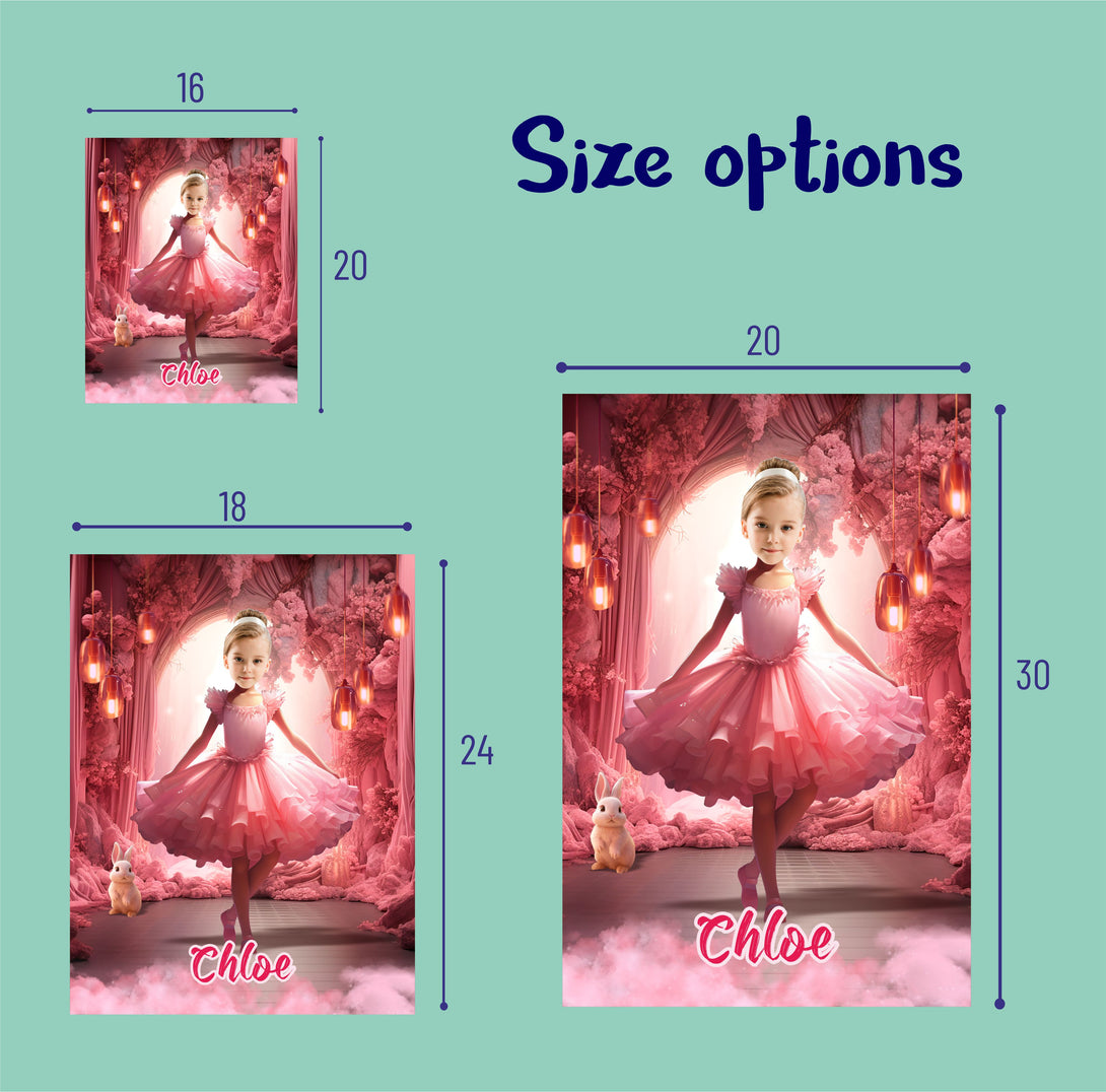 Personalized Ballerina Gift Picture Poster Custom Portrait from Photo - Custamazegifts.com 