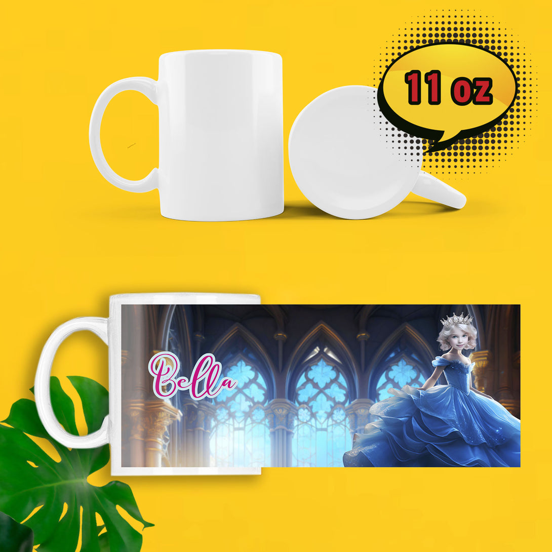 Cinderella Princess Customized Photo Mug, Picture Printed Mug - Custamazegifts.com 