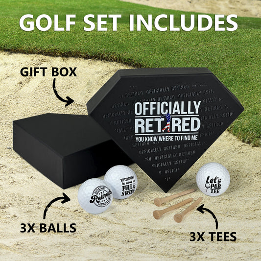 Golf Balls Set of 3, Retirement Gifts for Him - Custamazegifts.com 