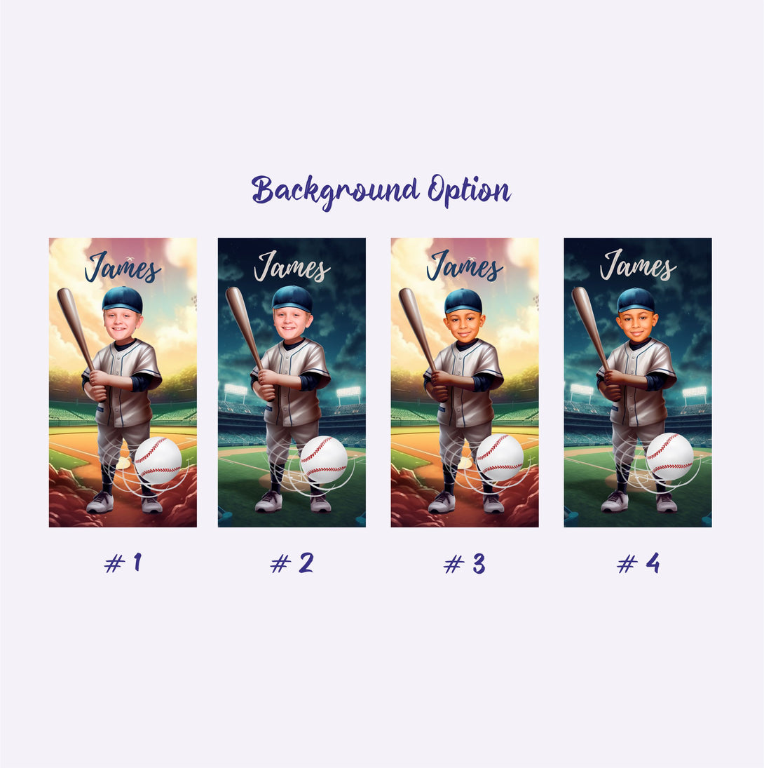 Baseball Photo Beach Towel, Custom Face Pool Towel - Custamazegifts.com 