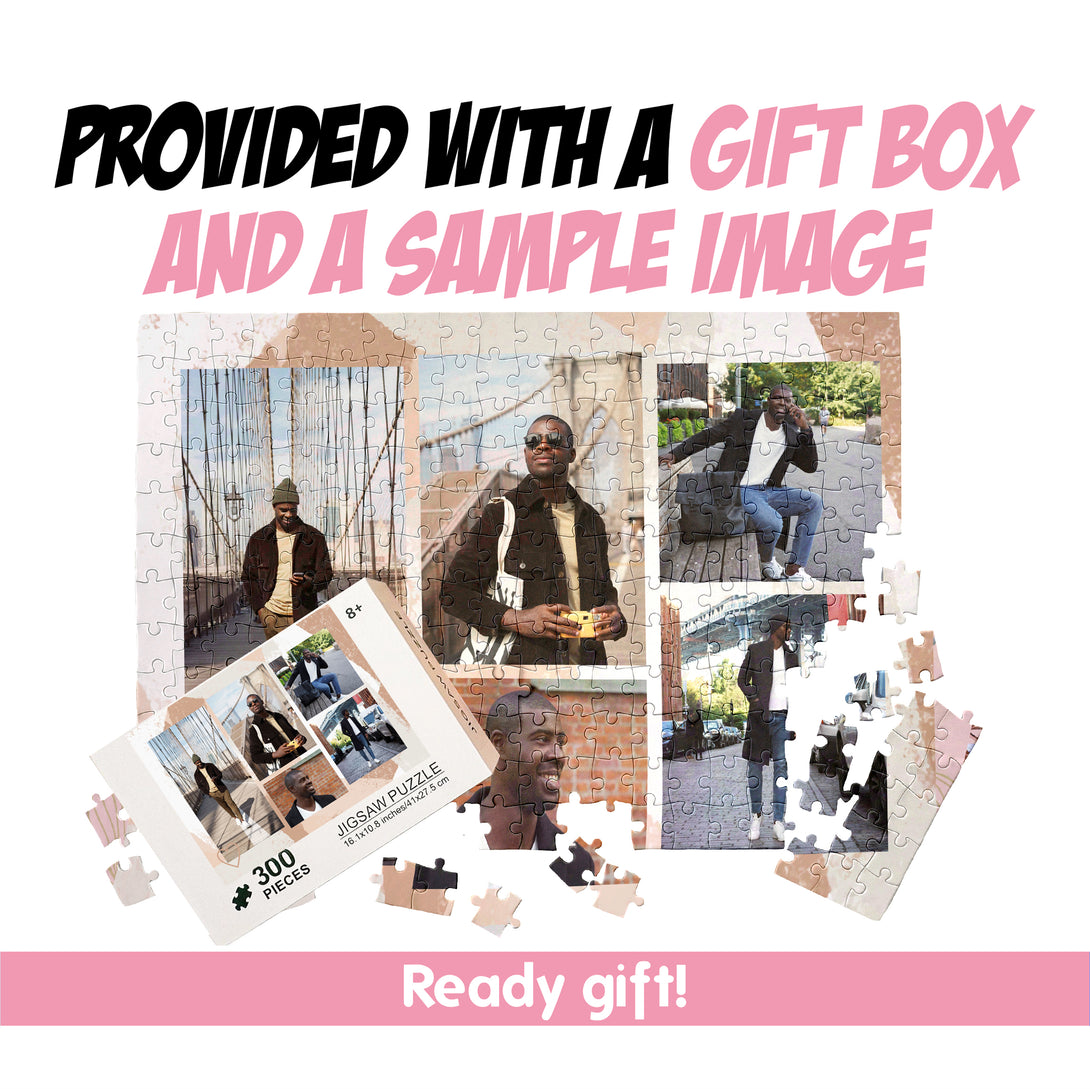 Customized Puzzle Collage of 5 Photos, Personalized Present with Your Pictures - Custamazegifts.com 