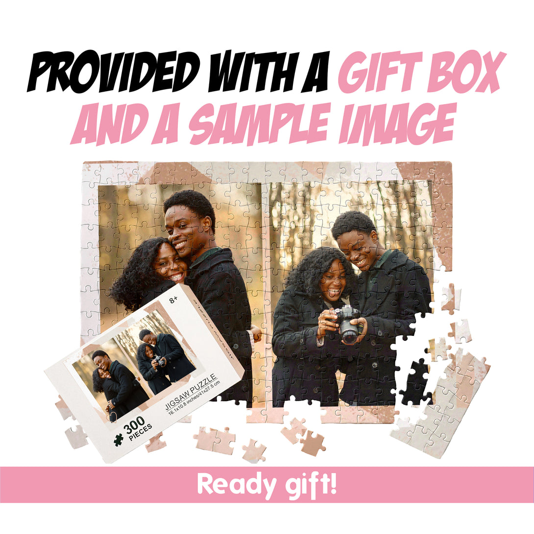 Custom Photo Puzzle Collage of Two Pictures, Relationship Gift - Custamazegifts.com 