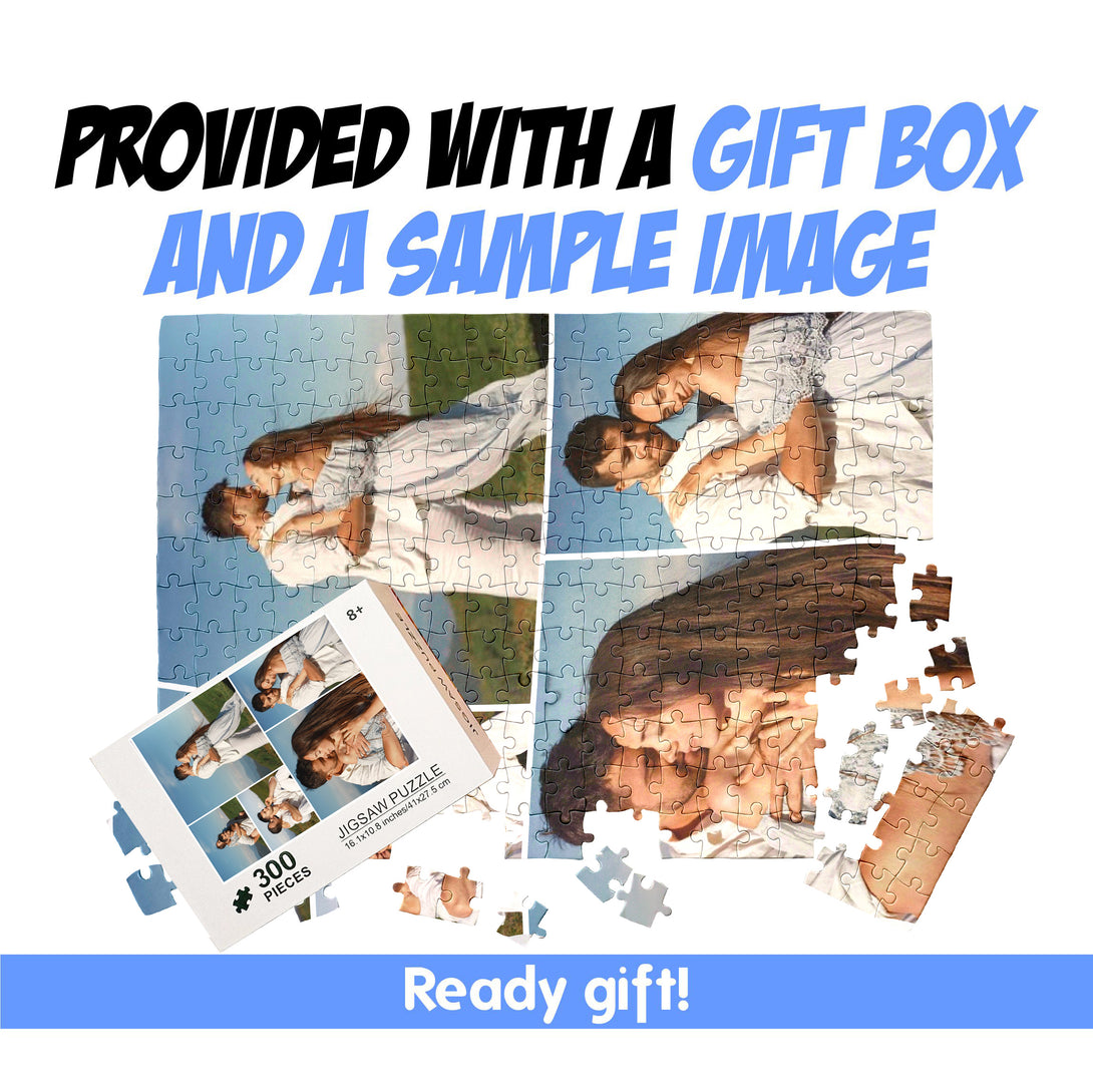 Five Photo Collage Personalized Puzzle 200 300 500 1000 Piece - Custamazegifts.com 