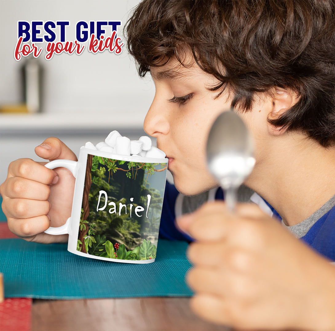 Stegosaurus Personalized Photo Mug Gift for Kids, Christmas Gift for Son - Custamazegifts.com 