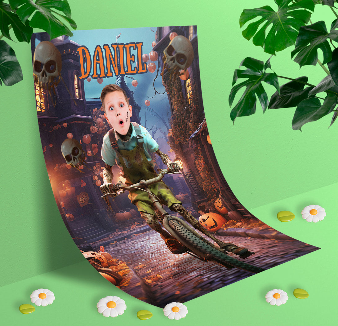 Photo Zombie Gift Personalized Poster, Kids Room Decor - Custamazegifts.com 