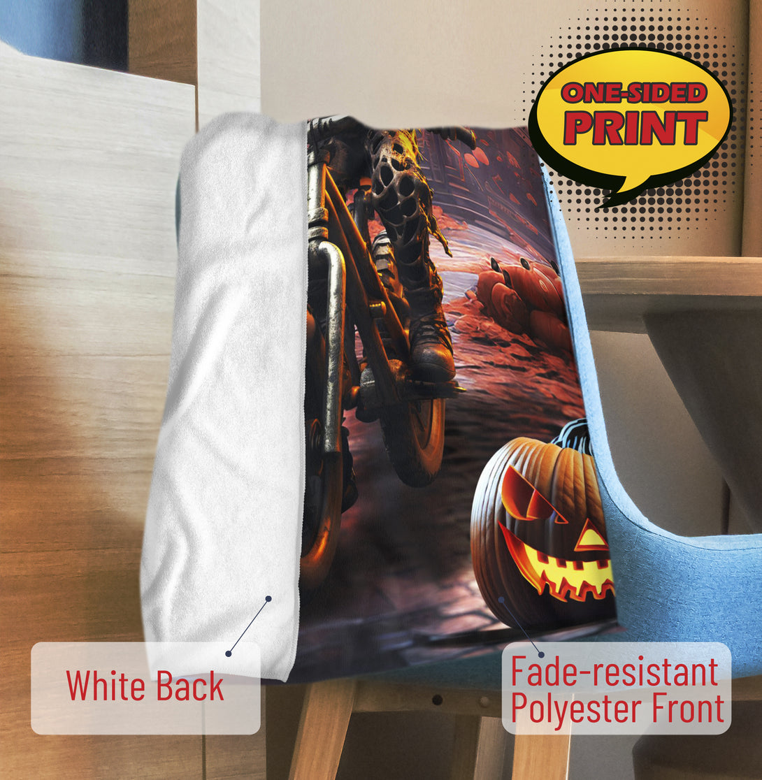 Halloween Zombie Personalized Photo Pool Towel, Spooky Monster Face Gift - Custamazegifts.com 