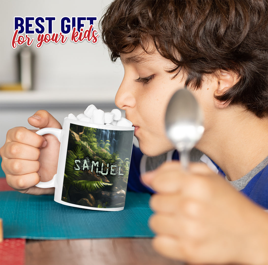 Dinosaur Jurassic Photo Gift for Boys, Custom Mug Kids Dino Party Favor - Custamazegifts.com 