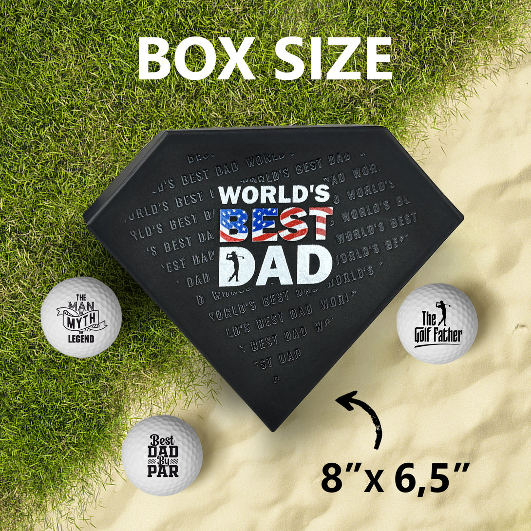 Golf Balls Gift Set of 3 Piece, Best Gifts for Dad - Custamazegifts.com 