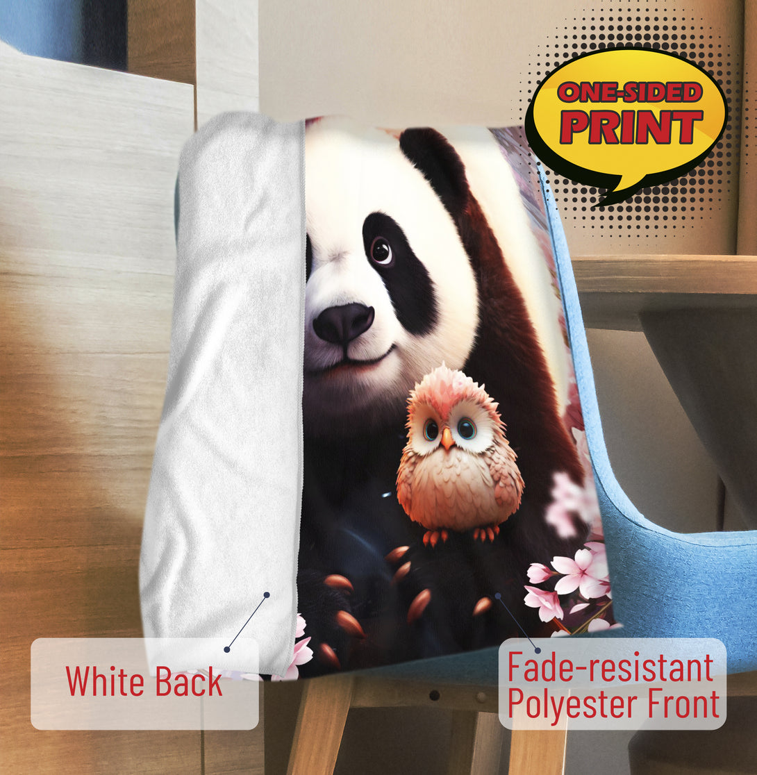 Customized Panda Lover Bath Towel, Personalized Girl and Panda Beach Towel - Custamazegifts.com 