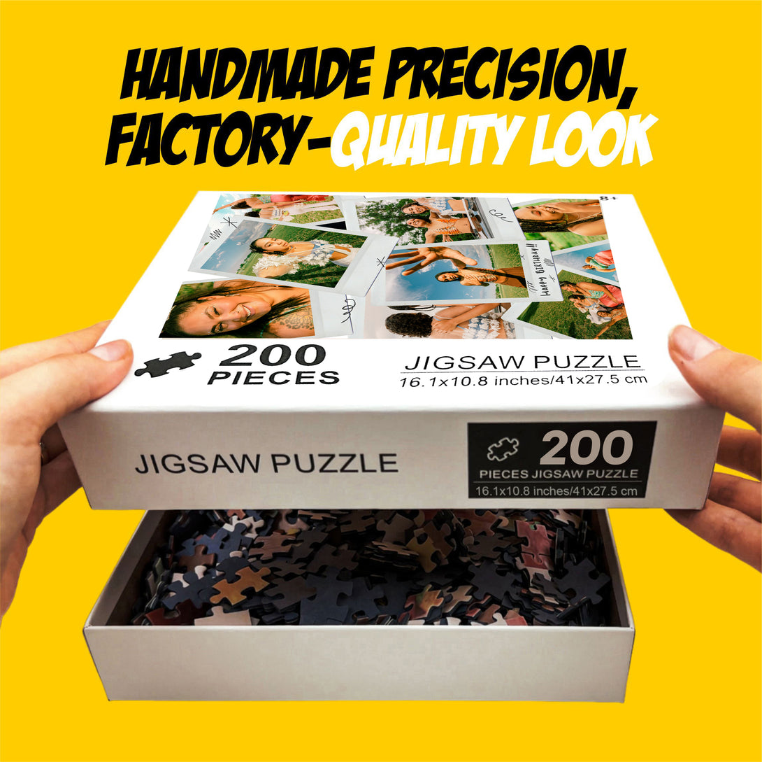 Jigsaw Puzzle Сollage of 9 Photos, Birthday Keepsake Custom Gift - Custamazegifts.com 