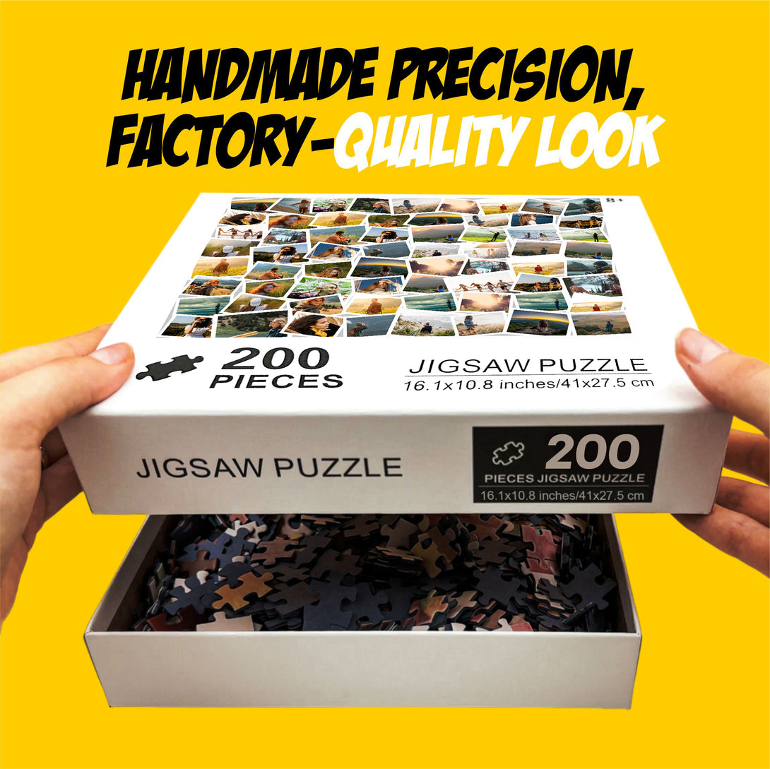 Custom Photo Jigsaw Collage Made With 65 Pictures - Custamazegifts.com 