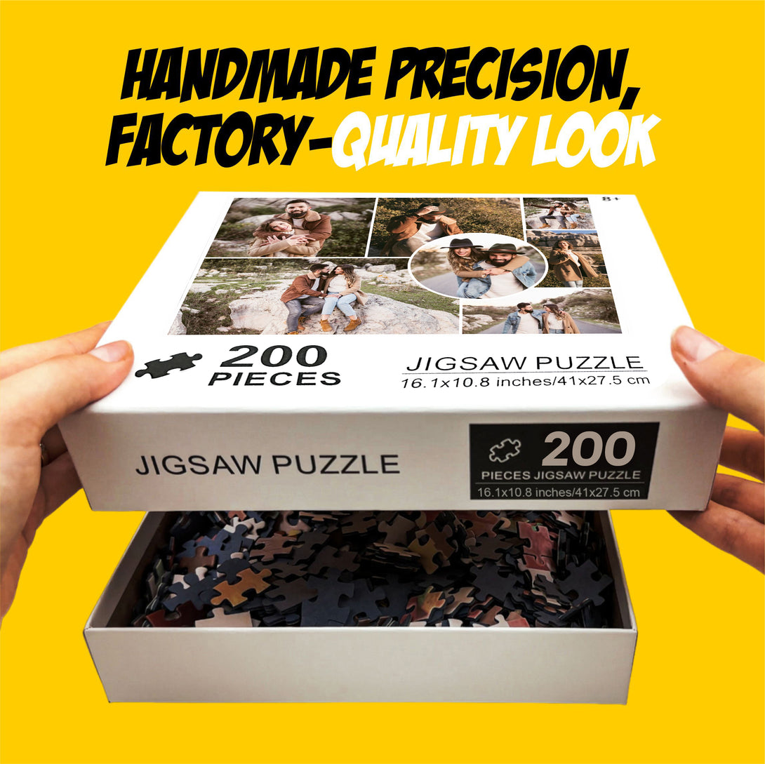 Custom Puzzle Collage, Add 7 Pictures, Photo Jigsaw Puzzles - Custamazegifts.com 