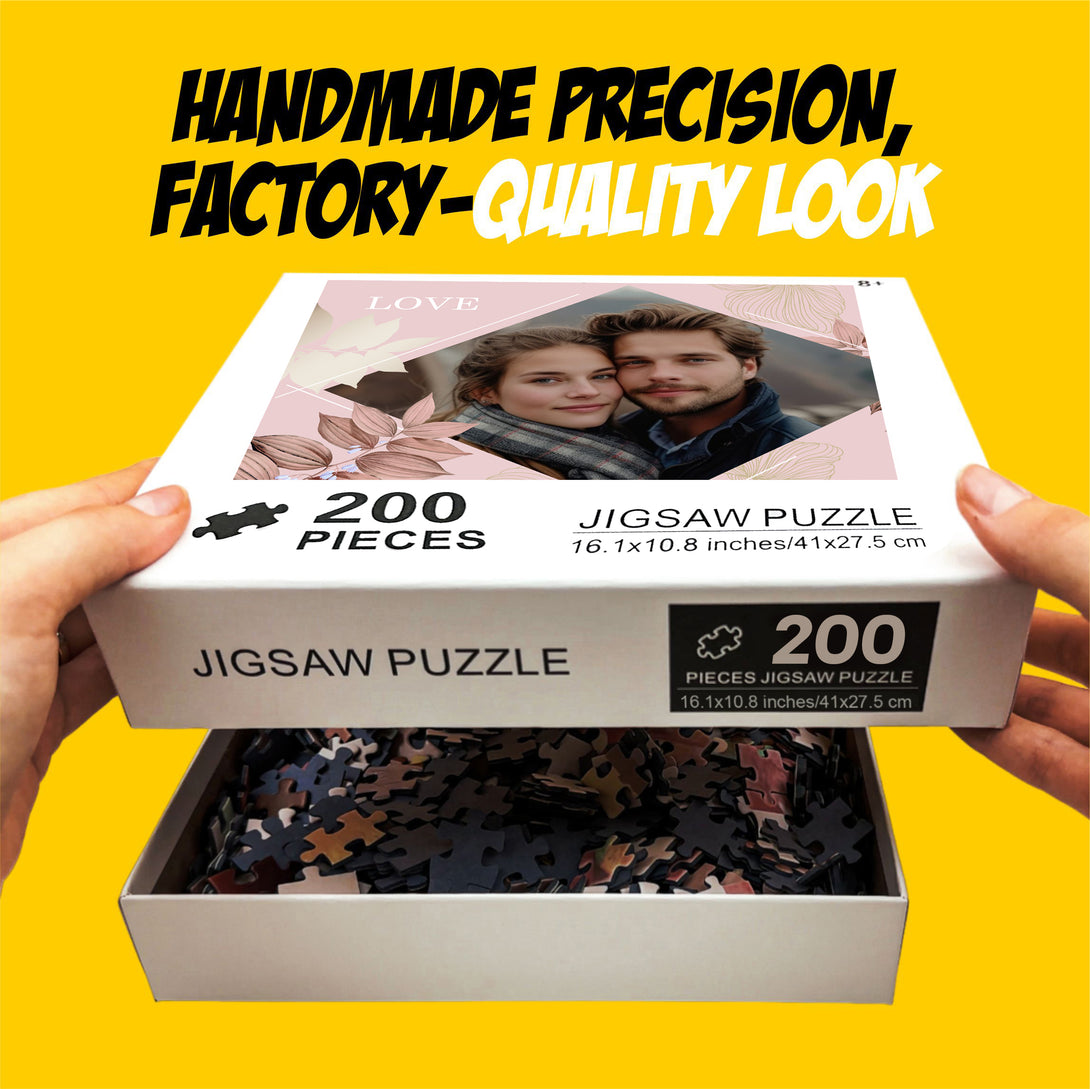 Personalized Puzzle 200 300 500 1000 Piece, Couple Wedding Anniversary Gift - Custamazegifts.com 