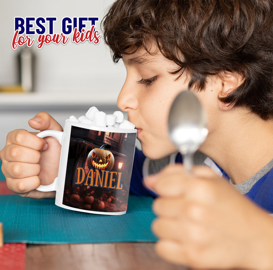 Zombie Fan Custom Ceramic Mug, Kids Personalized Photo Mug - Custamazegifts.com 