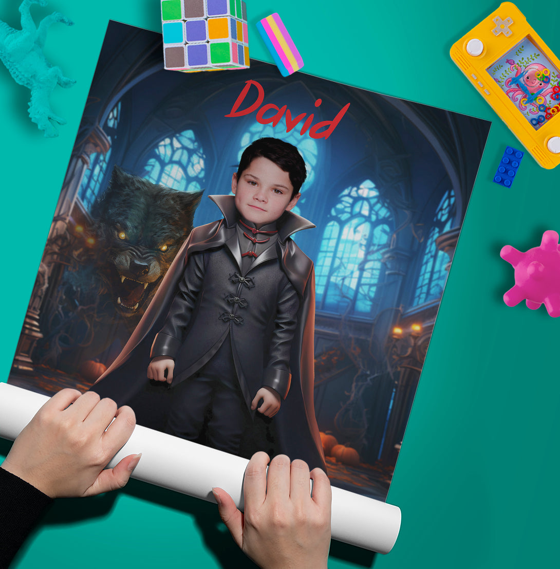 Picture Poster Print Horror Boys Gift, Custom Prints Kids Count Dracula - Custamazegifts.com 