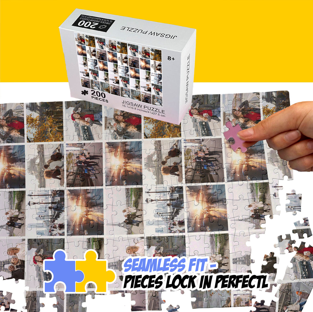 Puzzle from 40 Photos, Family Gift Collage Puzzles - Custamazegifts.com 