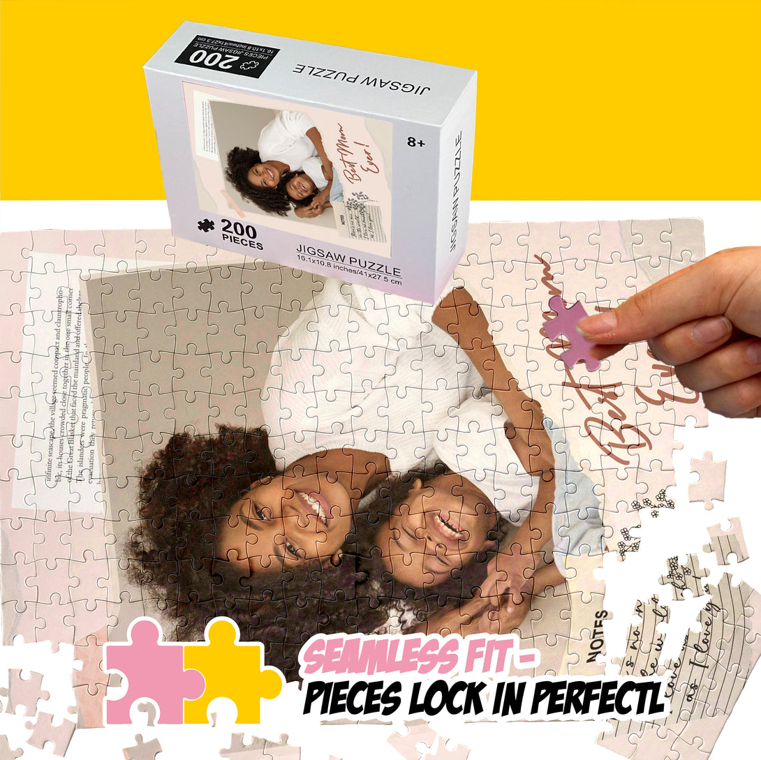 Best Mom Ever Personalized Puzzle 200 300 500 1000 Piece - Custamazegifts.com 