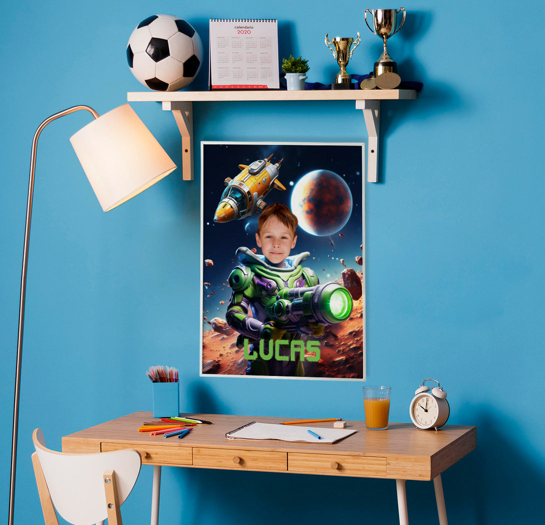 Toy Story Custom Poster Buzz Lightyear Kids Digital Portrait - Custamazegifts.com 