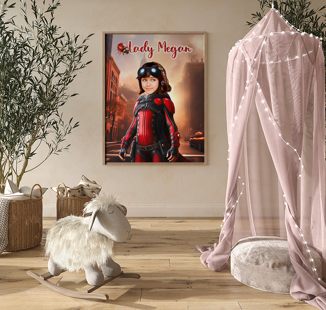 Picture Poster Miraculous Ladybug, Custom Kid Portrait Marinette - Custamazegifts.com 