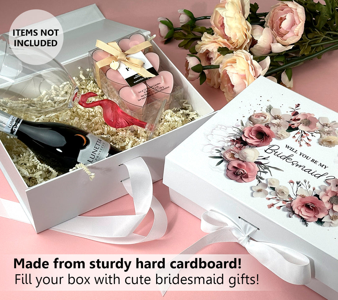 Bridesmaid Proposal Box, Empty Gift Box with Magnetic Lid - Custamazegifts.com 