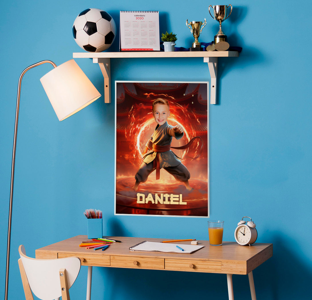 Custom Photo Poster Karate Gifts, KarateThrow Sift for Kid Boy - Custamazegifts.com 