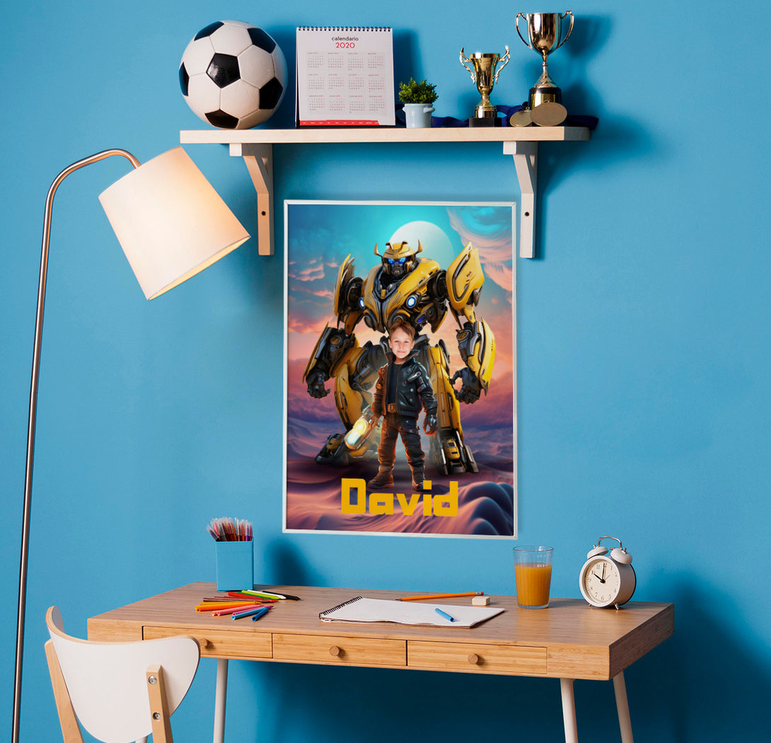 Personalized Poster Transformers, Portrait from Photo Bumble Bee Autobot - Custamazegifts.com 