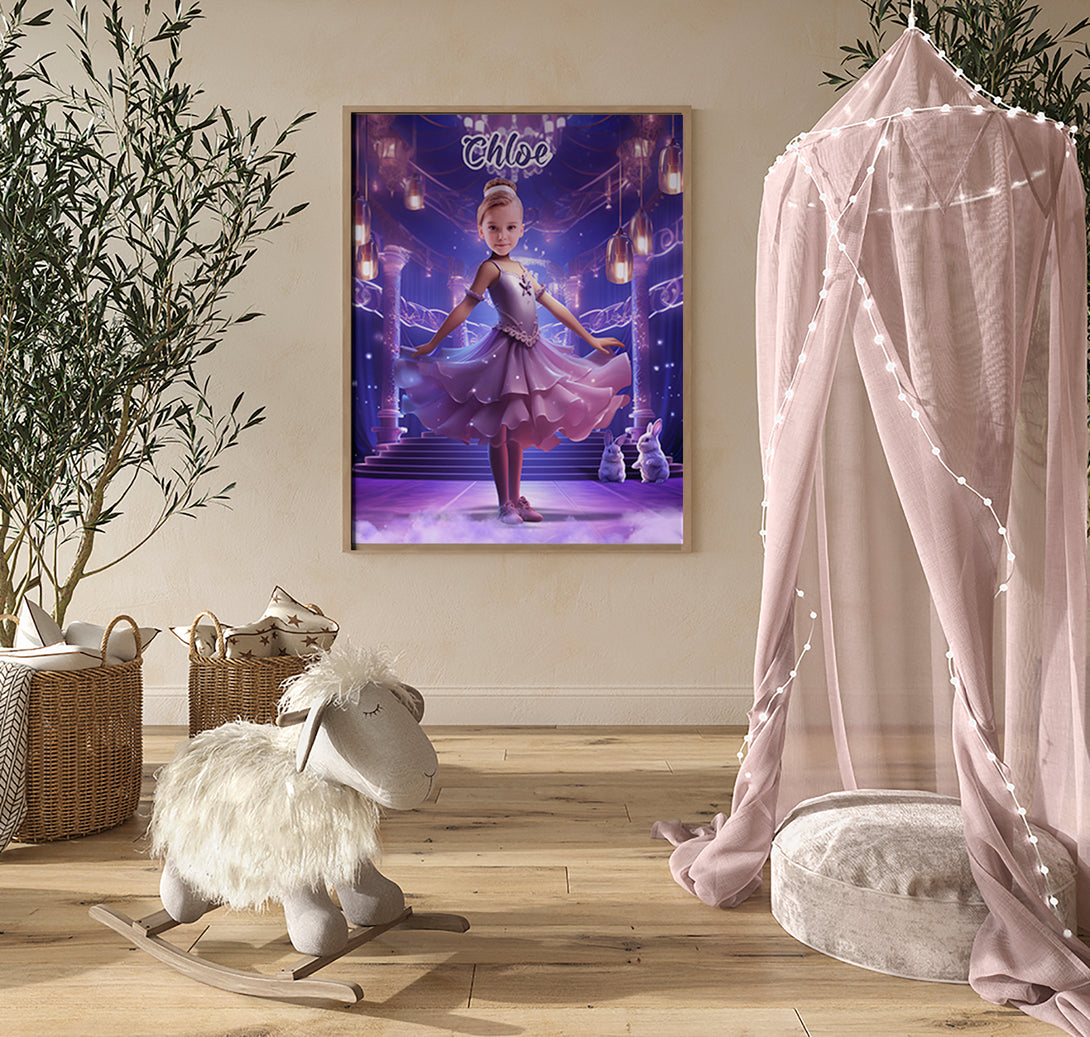 Personalized Ballerina Gift Picture Poster Custom Portrait from Photo - Custamazegifts.com 